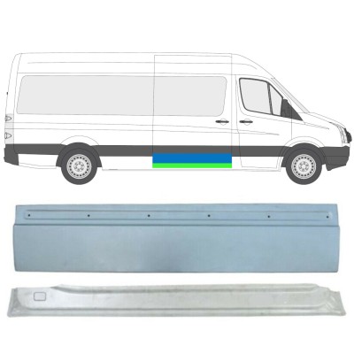 Bīdāmo durvju apakšējā loksne priekš Volkswagen Crafter 2005-2017 / Labā / Komplekts 13474