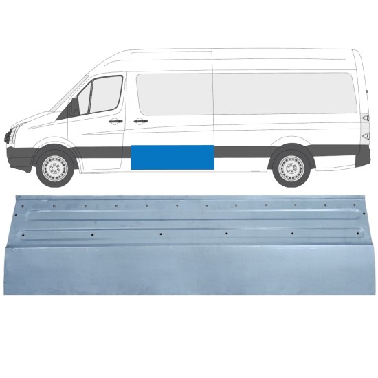 Bīdāmo durvju apakšējā loksne priekš Volkswagen Crafter 2005-2017 / Kreisā 14316