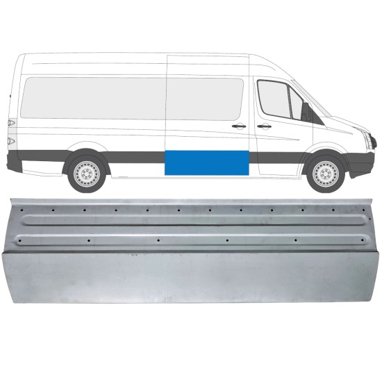 Bīdāmo durvju apakšējā loksne priekš Volkswagen Crafter 2005-2017 / Labā 14315