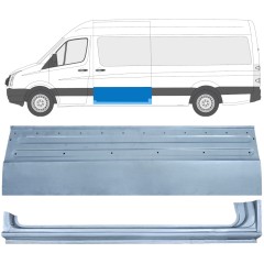 Bīdāmo durvju apakšējā loksne + sliekšņa daļa priekš Volkswagen Crafter 2005-2017 / Kreisā / Komplekts 14318