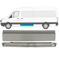Bīdāmo durvju apakšējā loksne priekš Volkswagen Crafter 2005-2017 / Kreisā / Komplekts 14198