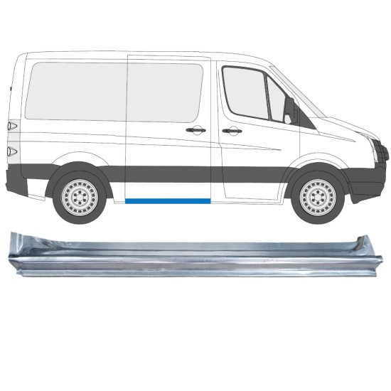 Bīdāmo durvju slieksnis priekš Volkswagen Crafter 2005-2017 / Labā 14374