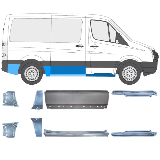 Remontdaļu komplekts priekš Volkswagen Crafter 2005-2017 / Kreisais+Labais / 15592