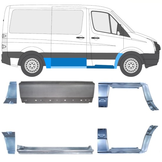 Remontdaļu komplekts priekš Volkswagen Crafter 2005-2017 / Kreisais+Labais / 15594