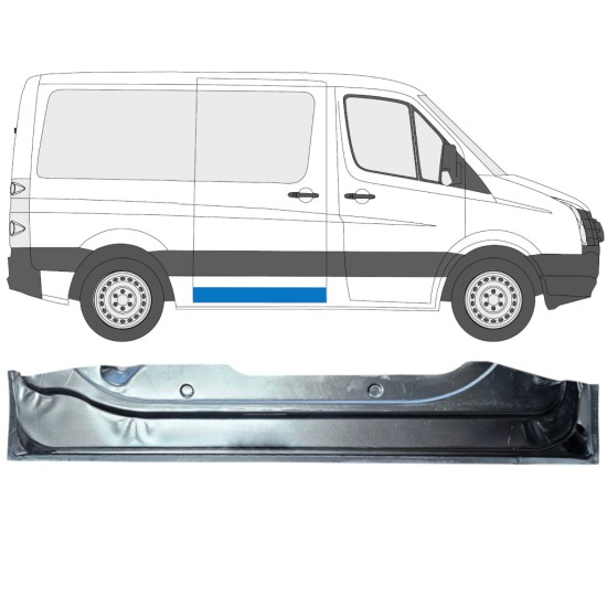 Bīdāmo durvju iekšējais slieksnis priekš Volkswagen Crafter 2005-2017 / Labā 15872