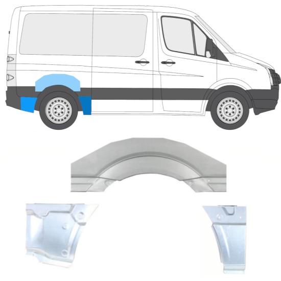 Aizmugurējā arka priekš Volkswagen Crafter 2005-2017 / Labā / Komplekts 14204