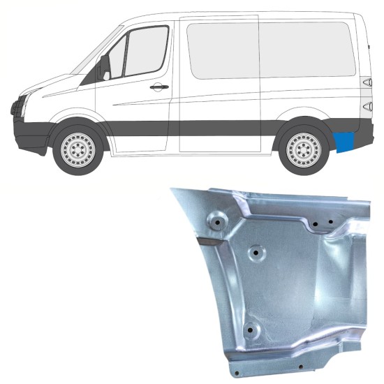 Aizmugurējā arka priekš Volkswagen Crafter 2005-2017 / Kreisā 15512