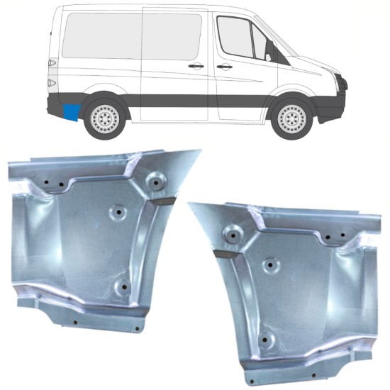 Aizmugurējā arka priekš Volkswagen Crafter 2005-2017 / Kreisais+Labais / Komplekts 15523