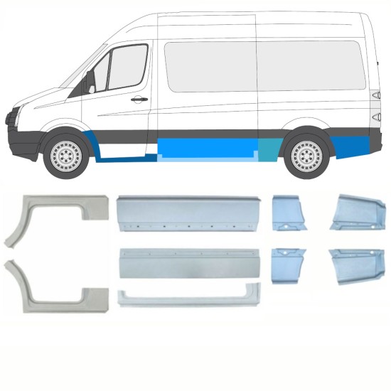 Remontdaļu komplekts priekš Volkswagen Crafter 2005-2017 / Kreisais+Labais / 14471