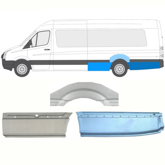 Aizmugurējā arka priekš Volkswagen Crafter 2005-2017 / Kreisā / Komplekts 13946