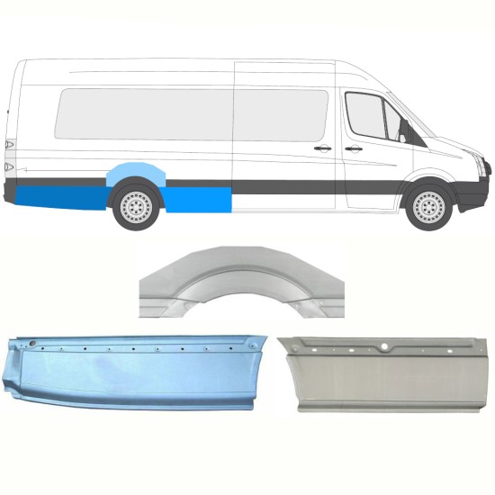 Aizmugurējā arka priekš Volkswagen Crafter 2005-2017 / Labā / Komplekts 13945