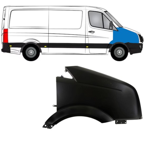 Priekšējais spārns priekš Volkswagen Crafter 2005-2017 / Labā 15352