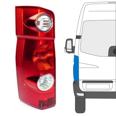 Aizmugurējais lukturis priekš Volkswagen Crafter 2005-2017 / Kreisā 15573