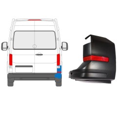 Aizmugurējā bufera stūris ar atstarotāja lukturi priekš Volkswagen Crafter 2017- / Labā / Komplekts 9991