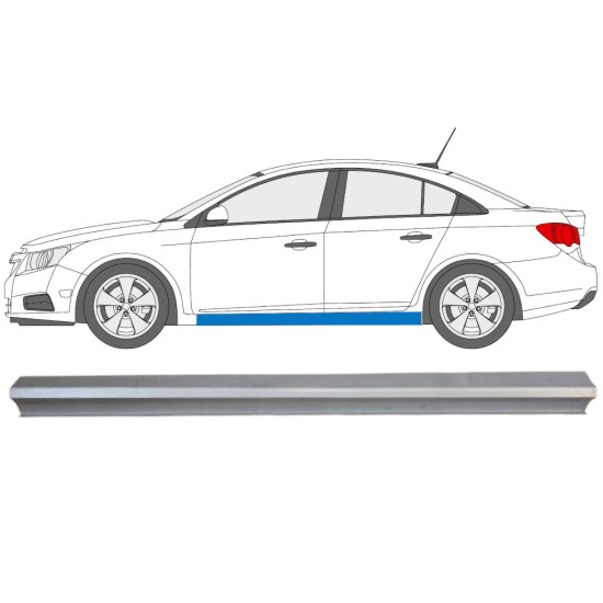 Sliekšņa apakšējā daļa priekš Chevrolet Cruze 2009-2014 / Kreisā 15102 Sliekšņa apakšējā daļa priekš Chevrolet Cruze 2009-2014 / Kreisā 15102