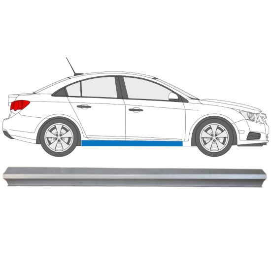 Sliekšņa apakšējā daļa priekš Chevrolet Cruze 2009-2014 / Labā 15101 Sliekšņa apakšējā daļa priekš Chevrolet Cruze 2009-2014 / Labā 15101