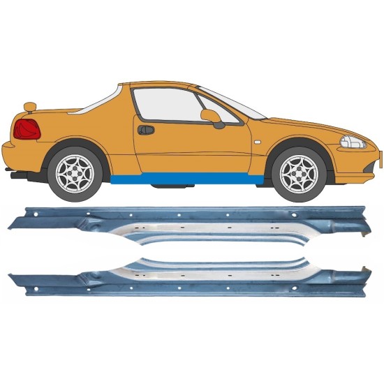 Pilns slieksnis priekš Honda Civic Del Sol 1992-1998 / Kreisais+Labais / Komplekts 10537