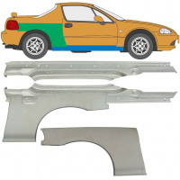 Slieksnis + aizmugurējā spārna daļa priekš Honda Civic Del Sol 1992-1998 / Komplekts 9519