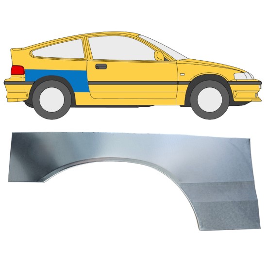Aizmugurējā arka priekš Honda CRX 1987-1992 / Labā 16337