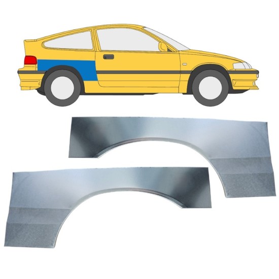 Aizmugurējā arka priekš Honda CRX 1987-1992 / Kreisais+Labais / Komplekts 16339