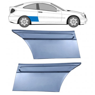 Aizmugurējā arka priekš Mercedes CL203 2000-2008 / Kreisais+Labais / Komplekts 9619