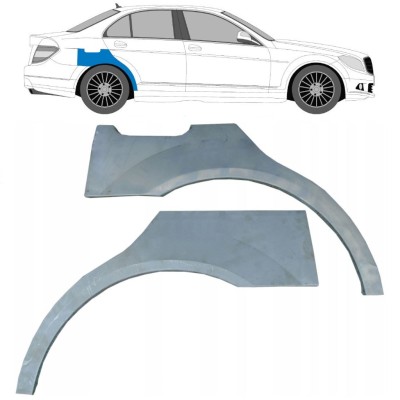 Aizmugurējā arka priekš Mercedes C-Class W204 2007-2014 / Kreisais+Labais / Komplekts 10410