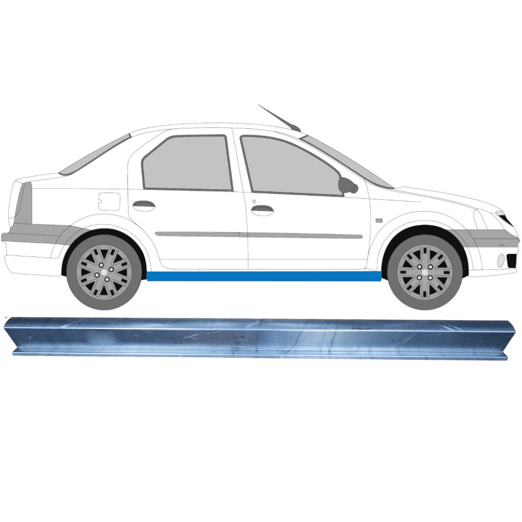 Slieksnis Priekš Dacia Logan 2004-2009 / Kreisais = Labais (Simetrisks) 6469