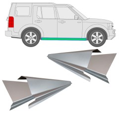 Iekšējais un ārējais slieksnis priekš Land Rover Discovery 2004-2009 / Kreisais+Labais / Komplekts 10939