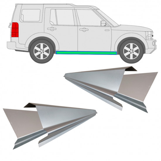 Iekšējais un ārējais slieksnis priekš Land Rover Discovery 2004-2009 / Komplekts 10939