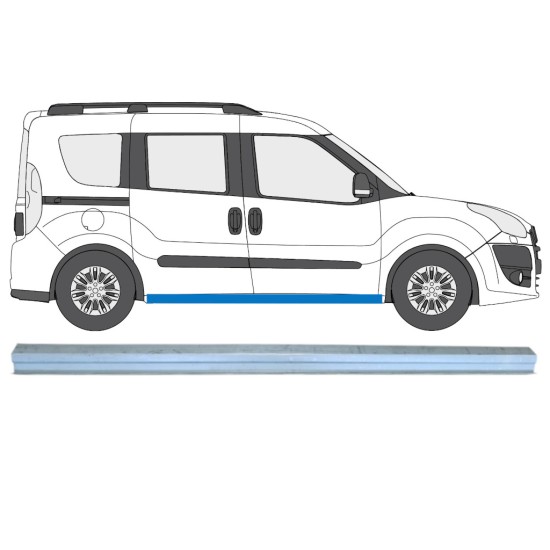 Slieksnis priekš Fiat Doblo 2010-2022 / Kreisais = Labais (simetrisks) 15357