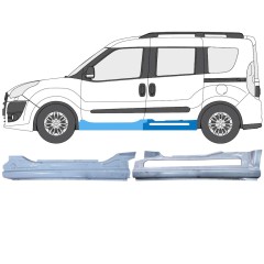 Slieksnis priekš Fiat Doblo 2010-2022 / Kreisā / Komplekts 12748