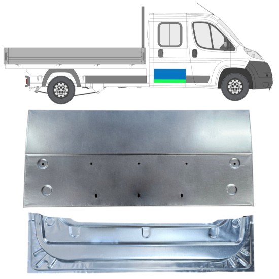 Aizmugurējo durvju iekšējā un ārējā daļa priekš Fiat Ducato 2006-2026 / Kreisais = Labais (simetrisks) / Komplekts 16395