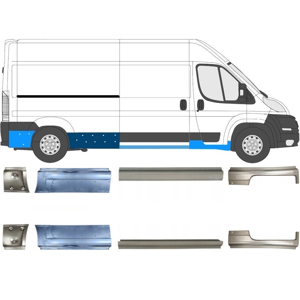 Slieksnis Priekš Fiat Ducato 2006-2026 / Kreisais+Labais / Komplekts 10887