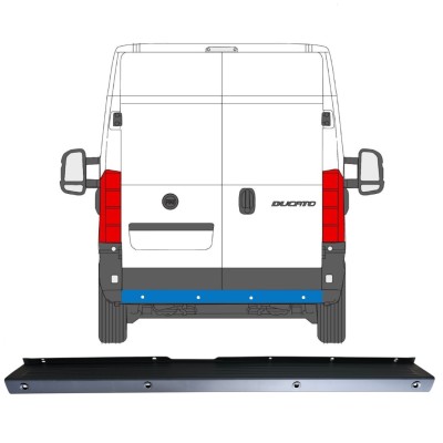Aizmugurējais bamperis ar PDC priekš Fiat Ducato 2006-2018 16925
