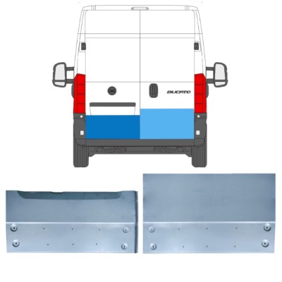 Aizmugurējo durvju panelis priekš Fiat Ducato 2006-2014 / Kreisais+Labais / Komplekts 14536