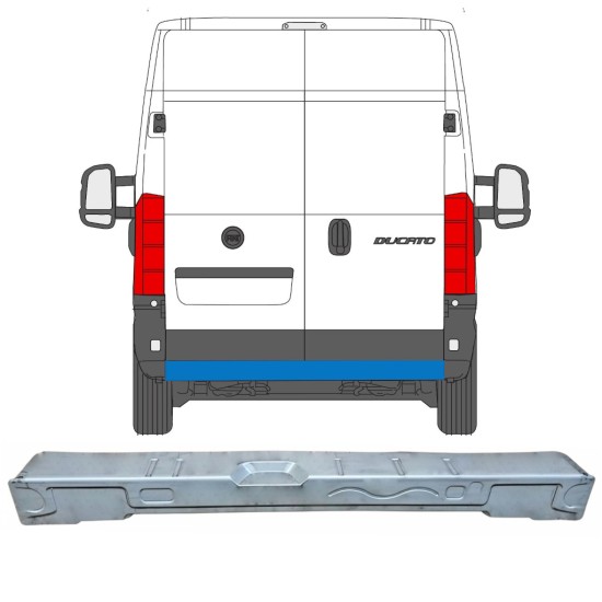 Aizmugurējais panelis priekš Fiat Ducato 2006-2026 16869
