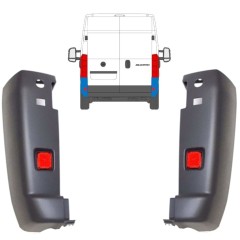 Aizmugurējā bufera stūris ar atstarotāja lukturi priekš Fiat Ducato 2006-2018 / Kreisais+Labais / Komplekts 9935