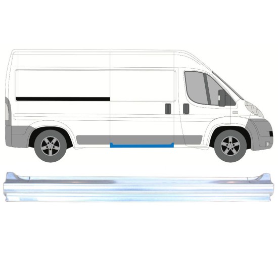 Bīdāmo durvju slieksnis priekš Fiat Ducato 2006-2026 / Labā 8316