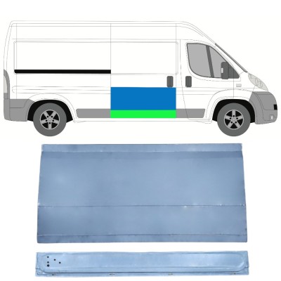 Bīdāmo durvju iekšējā un ārējā daļa priekš Fiat Ducato 2006-2014 / Labā / Komplekts 14823