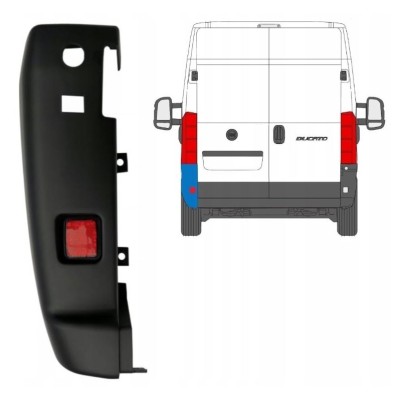 Aizmugurējā bufera stūris 180 grādi priekš Fiat Ducato 2018- / Labā 16025