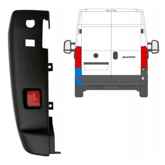 Aizmugurējā bufera stūris 180 grādi priekš Fiat Ducato 2018- / Labā 16025