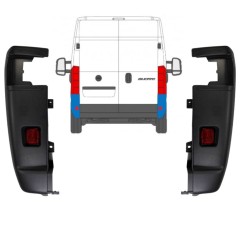 Aizmugurējā bufera stūris 270 grādi priekš Peugeot Boxer 2018- / Kreisais+Labais / Komplekts 13225