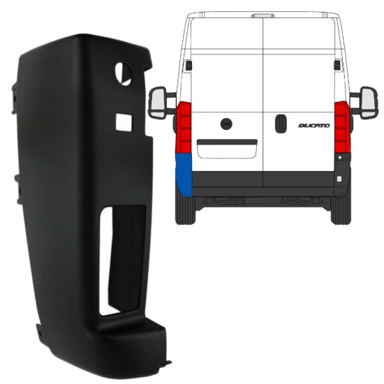 Aizmugurējā bufera stūris 180 grādi priekš Peugeot Boxer 2018- / Kreisā 15439
