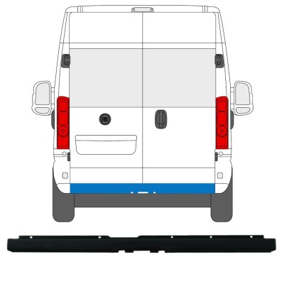 Aizmugurējais bamperis ar atveri sakabes āķim priekš Peugeot Boxer 2018- 16165