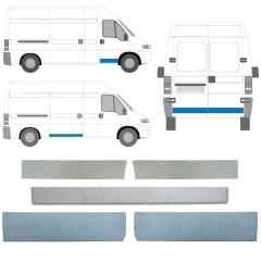 Durvju panelis priekš Fiat Ducato 1994-2006 / Kreisais+Labais / Komplekts 12627