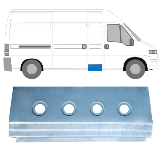 Iekšējais slieksnis priekš Citroen Jumper 1994-2006 / Kreisais = Labais (simetrisks) 17305