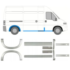 Slieksnis + aizmugurējā spārna daļa priekš Fiat Ducato 1994-2006 / Komplekts 11518
