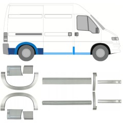 Slieksnis + aizmugurējā spārna daļa priekš Fiat Ducato 1994-2006 / Komplekts 11523