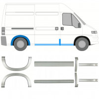 Slieksnis + aizmugurējā spārna daļa priekš Fiat Ducato Boxer Relay 1994-2006 / MWB / Komplekts 11517