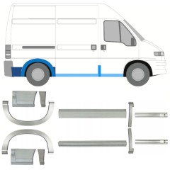 Slieksnis + aizmugurējā spārna daļa priekš Fiat Ducato 1994-2006 / Komplekts 11522